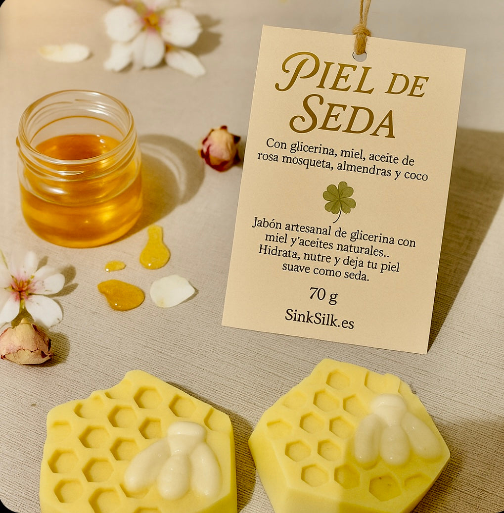 Jabón  Piel de  Seda de Regenerador, Antiarrugas y Cicatrizante,  profunda hidratación , con o sin esponja natural 👀👇