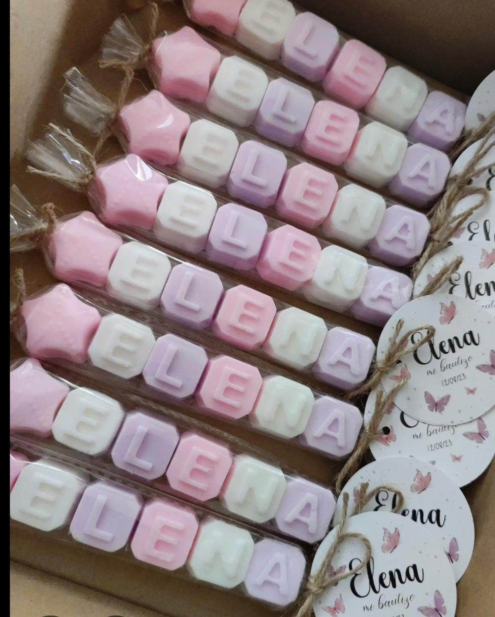 Jabones para regalar como recuerdo en comuniones, bodas, bautizos...
