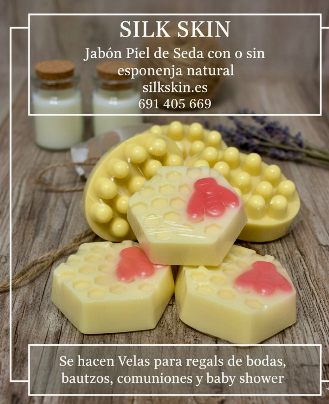 Jabón  Piel de  Seda de Regenerador, Antiarrugas y Cicatrizante,  profunda hidratación , con o sin esponja natural 👀👇