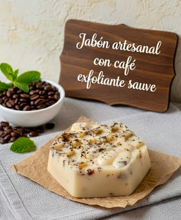 Jabones Artesanales con Café actúa como exfoliante suave I más.👀