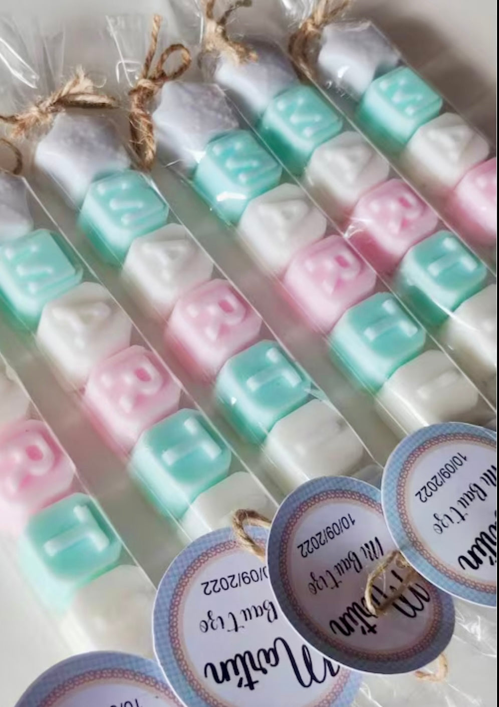 Jabones para regalar como recuerdo en comuniones, bodas, bautizos...