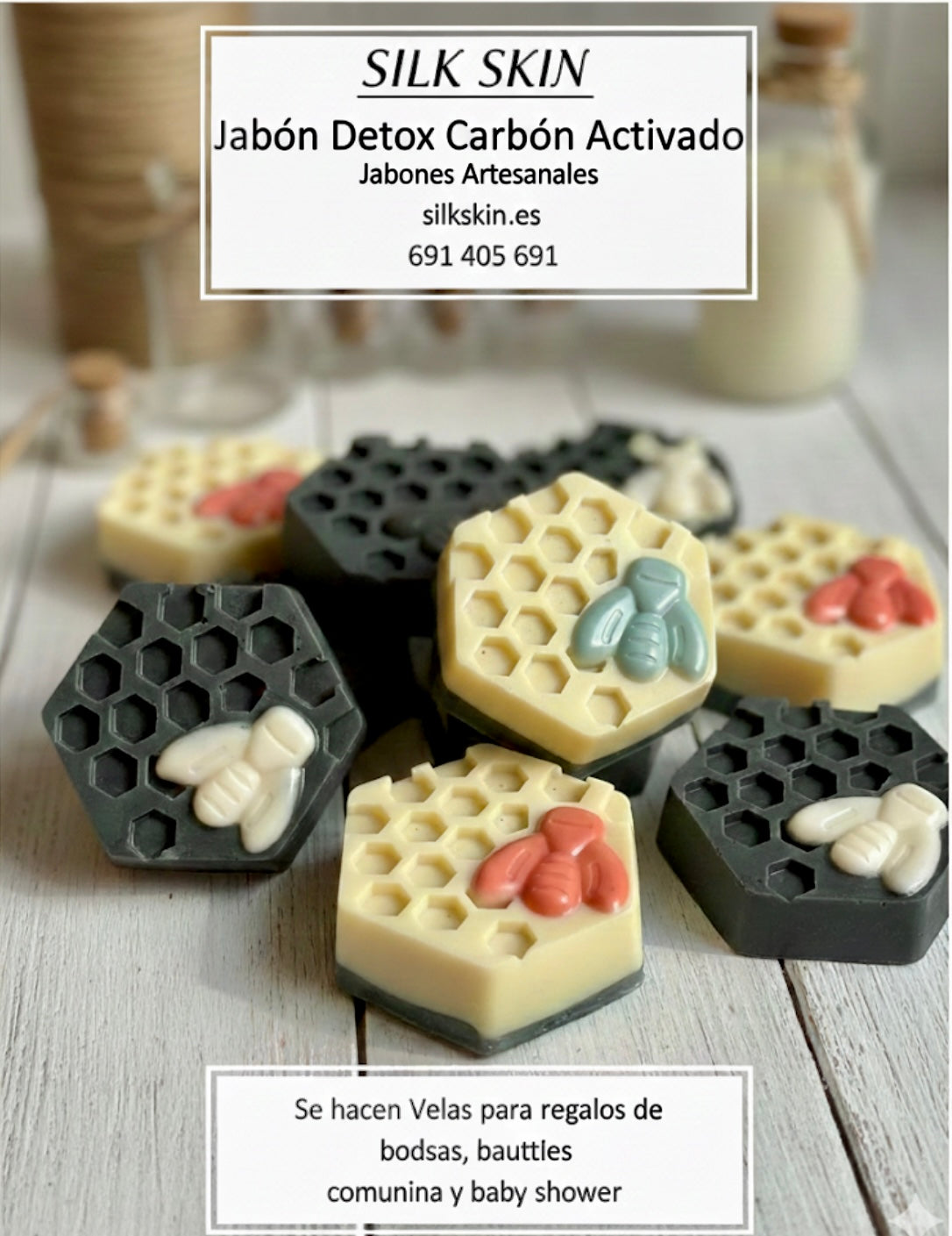 Jabón  Piel de  Seda de Regenerador, Antiarrugas y Cicatrizante,  profunda hidratación , con o sin esponja natural 👀👇