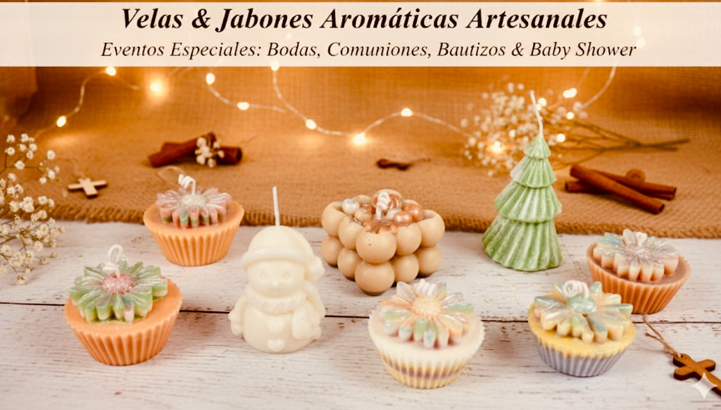 VELAS NAVIDEÑAS 2/3 plantas & Mini formas diferentes AROMÁTICAS :convierte cualquier rincón en tu HOGAR favorito…