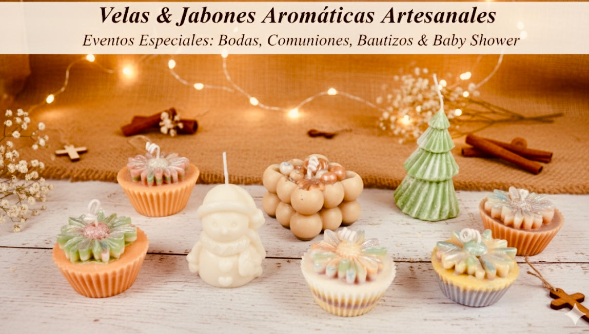 VELAS NAVIDEÑAS 2/3 plantas & Mini formas diferentes AROMÁTICAS :convierte cualquier rincón en tu HOGAR favorito…