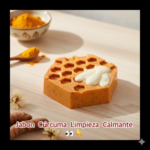 Jabon  Cúrcuma limpieza calmante 👀👇